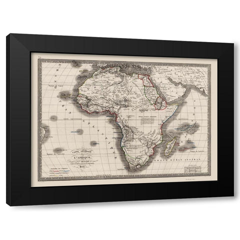 Africa - Monin 1839 Black Modern Wood Framed Art Print with Double Matting by Monin