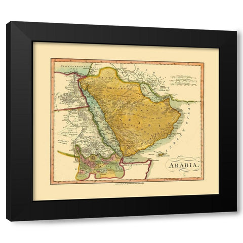 Arabia - Darton 1812 Black Modern Wood Framed Art Print by Darton