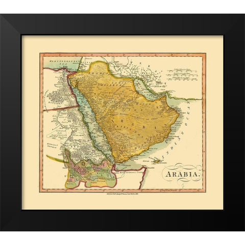 Arabia - Darton 1812 Black Modern Wood Framed Art Print by Darton