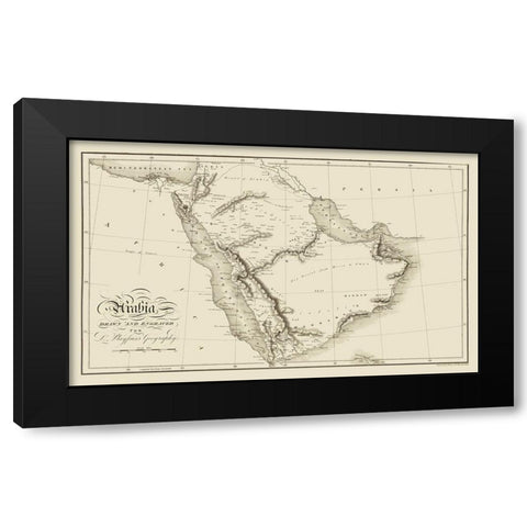 Arabia - Playfair Black Modern Wood Framed Art Print by Playfair