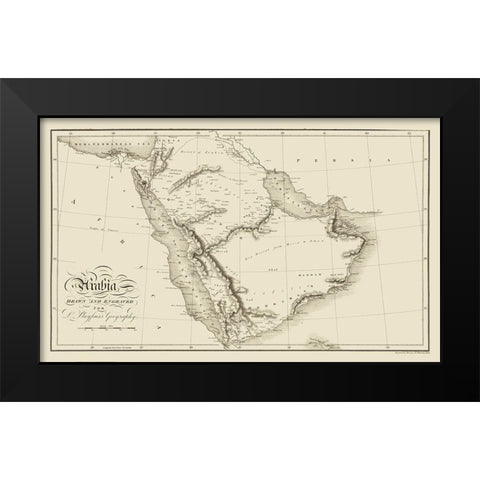 Arabia - Playfair Black Modern Wood Framed Art Print by Playfair