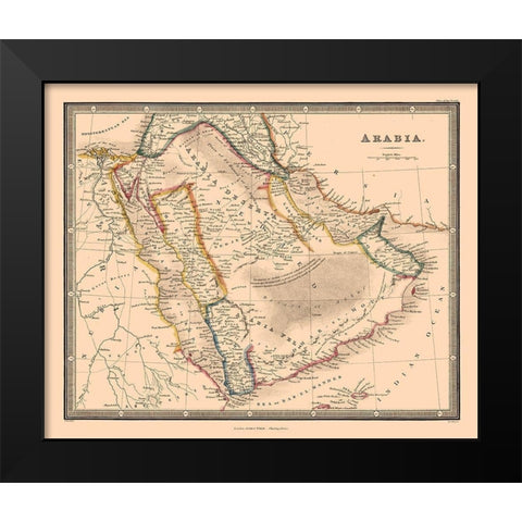 Arabia - Wylde Black Modern Wood Framed Art Print by Wylde