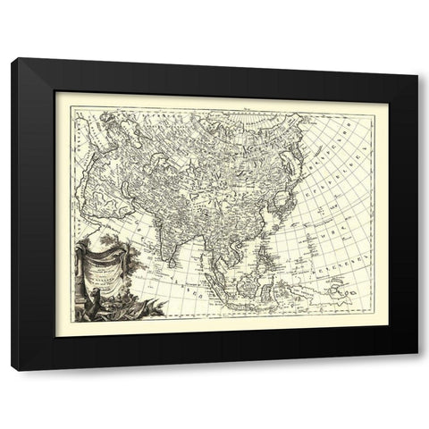 Asia - Endasian 1787 Black Modern Wood Framed Art Print with Double Matting by Endasian
