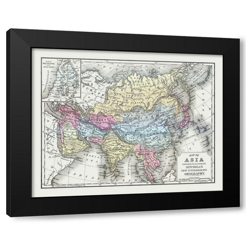 Asia Middle East - Mitchell 1877 Black Modern Wood Framed Art Print with Double Matting by Mitchell