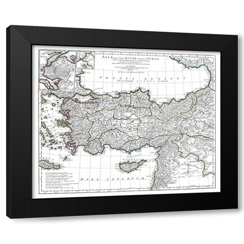 Asia Minor Syria - DAnville 1799 Black Modern Wood Framed Art Print with Double Matting by D'' Anville