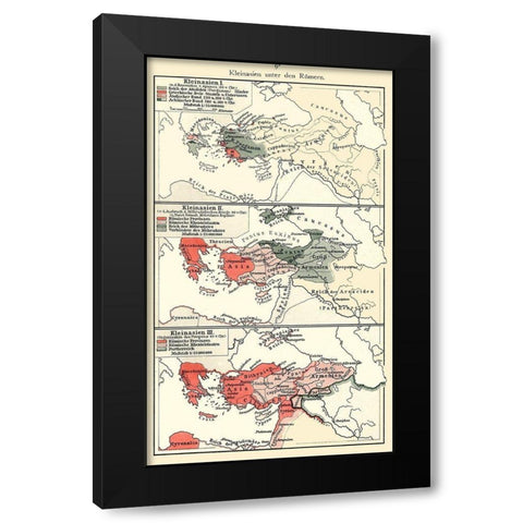 Asia Minor Roman Empire - Velhagen 1897 Black Modern Wood Framed Art Print by Velhagen