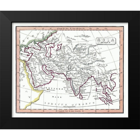 Ancient Asia - Fenner 1830 Black Modern Wood Framed Art Print by Fenner