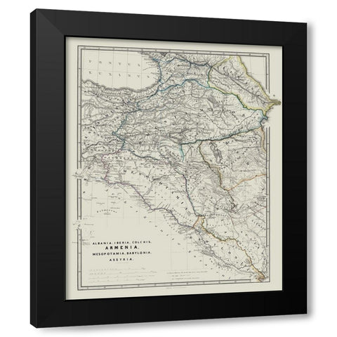 Asia Armenia Mesopotamia Babylonia Assyria Black Modern Wood Framed Art Print with Double Matting by Spruner