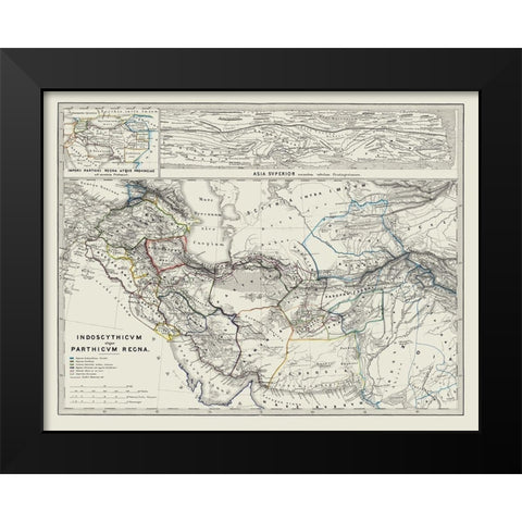 Asia Superior - Spruner 1865 Black Modern Wood Framed Art Print by Spruner