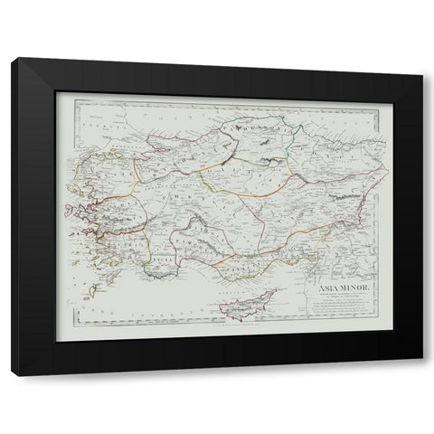 Asia Minor - Baldwin 1830 Black Modern Wood Framed Art Print by Baldwin