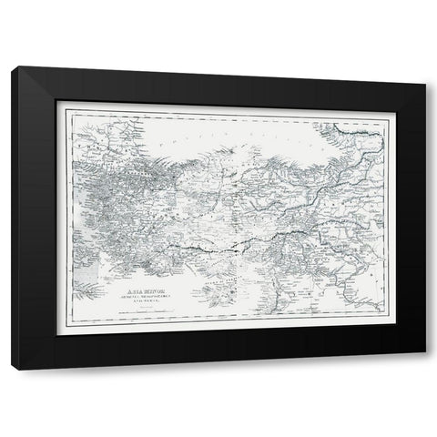 Asia Minor Armenia Mesopotamia Syria - Oxford 1828 Black Modern Wood Framed Art Print by Oxford
