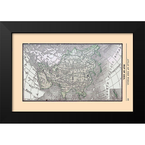 Asia - Alden 1886 Black Modern Wood Framed Art Print by Alden