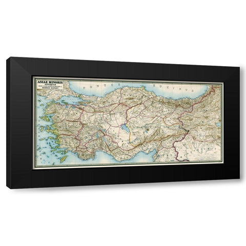Ancient Asia Minor - Kiepert 1888 Black Modern Wood Framed Art Print by Kiepert