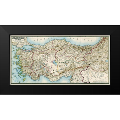 Ancient Asia Minor - Kiepert 1888 Black Modern Wood Framed Art Print by Kiepert