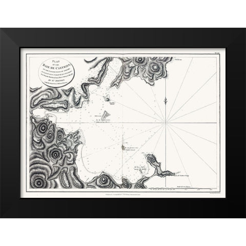Asia Baie De Castries Tartary - Bernizet 1787 Black Modern Wood Framed Art Print by Bernizet