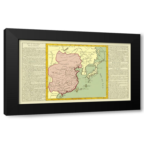 Asia Japan Chinese Empire Korea - Clouet 1787 Black Modern Wood Framed Art Print with Double Matting by Clouet