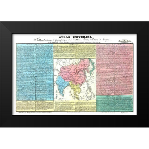 Chinese Empire - Duval 1834 Black Modern Wood Framed Art Print by Duval