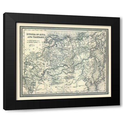 Russia in Asia Tartary - Tanner 1836 Black Modern Wood Framed Art Print by Tanner