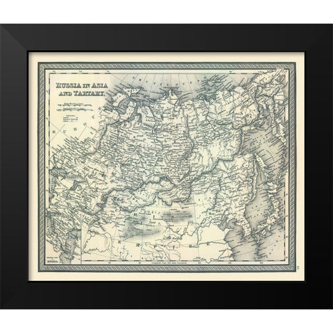 Russia in Asia Tartary - Tanner 1836 Black Modern Wood Framed Art Print by Tanner