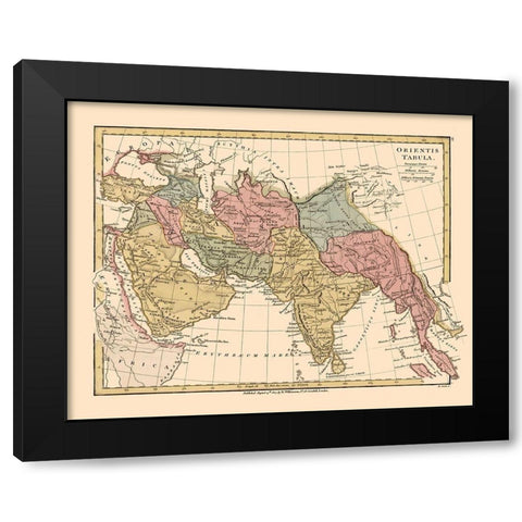 Middle East Asia - Wilkinson 1807 Black Modern Wood Framed Art Print by Wilkinson