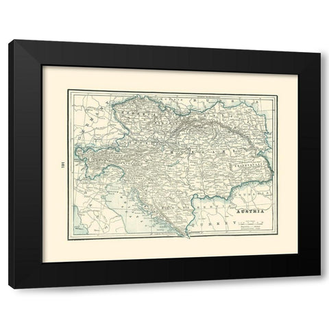 Austria - Rathbun 1893 Black Modern Wood Framed Art Print with Double Matting by Rathbun