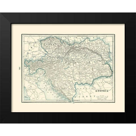 Austria - Rathbun 1893 Black Modern Wood Framed Art Print by Rathbun