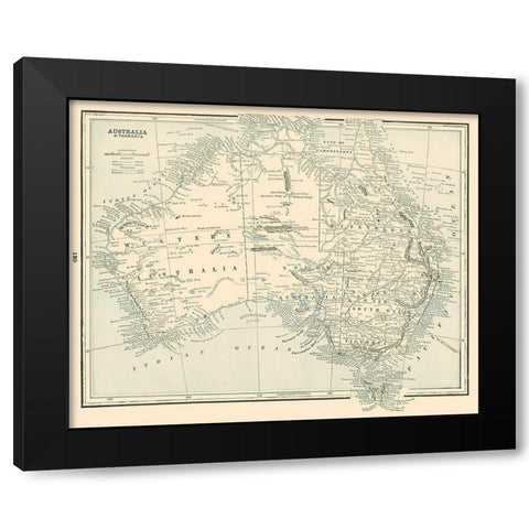 Australia Tasmania - Rathbun 1893 Black Modern Wood Framed Art Print by Rathbun