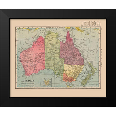 Australia - Hammond 1910 Black Modern Wood Framed Art Print by Hammond