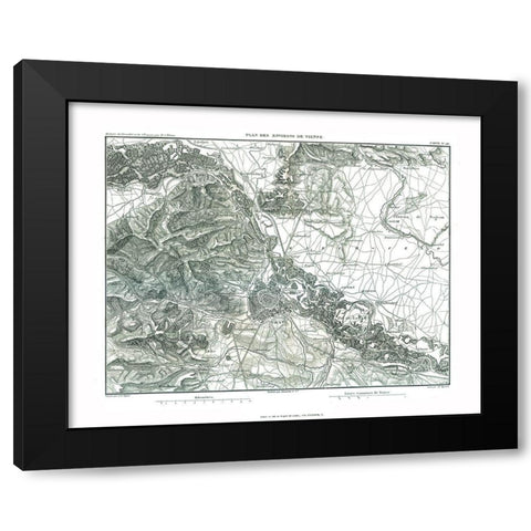 Vienna Austria - Thiers 1866 Black Modern Wood Framed Art Print by Thiers