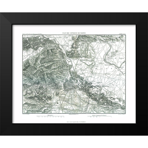 Vienna Austria - Thiers 1866 Black Modern Wood Framed Art Print by Thiers