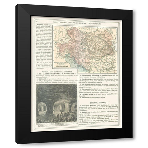 Austro Hungarian Monarchy - Monteith 1882 Black Modern Wood Framed Art Print with Double Matting by Monteith