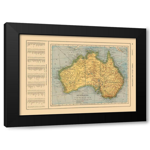 Australia - Reynold 1921 Black Modern Wood Framed Art Print by Reynold