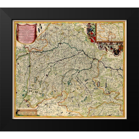 Bavaria Region Germany - De Wit 1688 Black Modern Wood Framed Art Print by De Wit