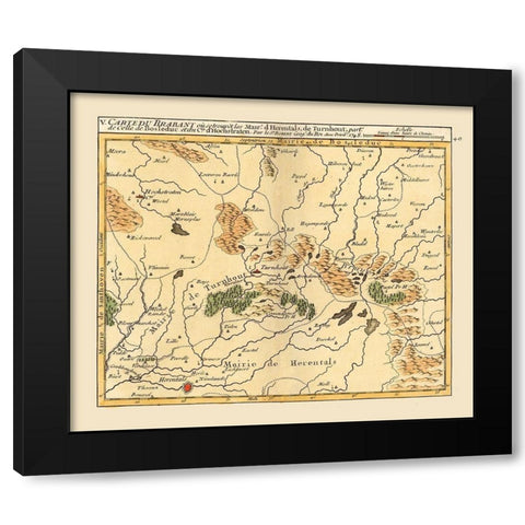 Herentals Environs Belgium - Robert 1748  Black Modern Wood Framed Art Print by Robert