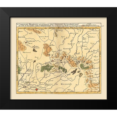 Herentals Environs Belgium - Robert 1748  Black Modern Wood Framed Art Print by Robert