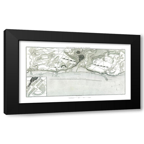 Boulogne-sur-Mer, Basin and Camp France Black Modern Wood Framed Art Print by Unknown