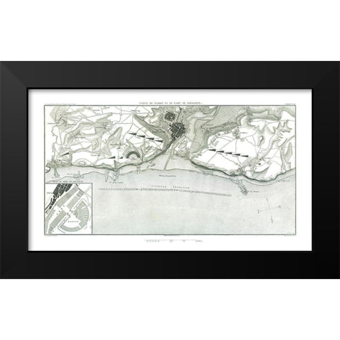 Boulogne-sur-Mer, Basin and Camp France Black Modern Wood Framed Art Print by Unknown