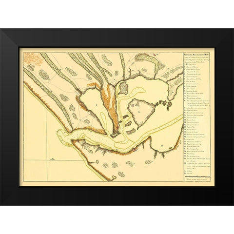 Rio Grande El San Pedro Brazil - Garzia 1760 Black Modern Wood Framed Art Print by Garzia