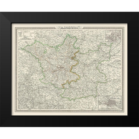 Brandenburg Germany - Weimar 1827 Black Modern Wood Framed Art Print by Weimar