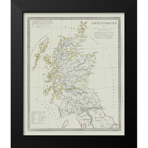 Ancient Britain Terrain United Kingdom Black Modern Wood Framed Art Print by Baldwin