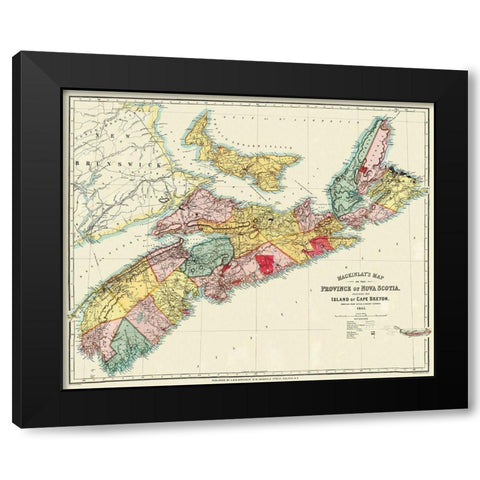 Nova Scotia Island of Cape Breton Canada Black Modern Wood Framed Art Print with Double Matting by Mackinlay