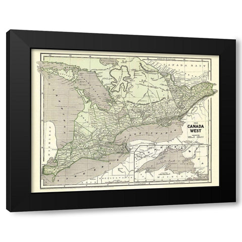 West Canada - Morse 1845 Black Modern Wood Framed Art Print by Morse