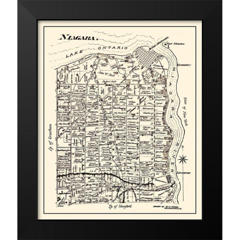 Niagara on Lake Ontario Landowner Canada Black Modern Wood Framed Art Print by Tench