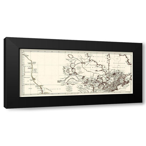 North Part Louisiana United States Canada Black Modern Wood Framed Art Print by Jeffreys