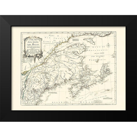 Nova Scotia Cape Breton New England Canada US Black Modern Wood Framed Art Print by Jeffreys