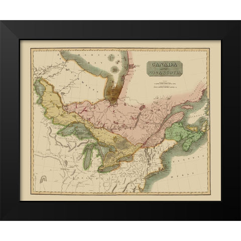 Nova Scotia Canada - Thomson 1817 Black Modern Wood Framed Art Print by Thomson