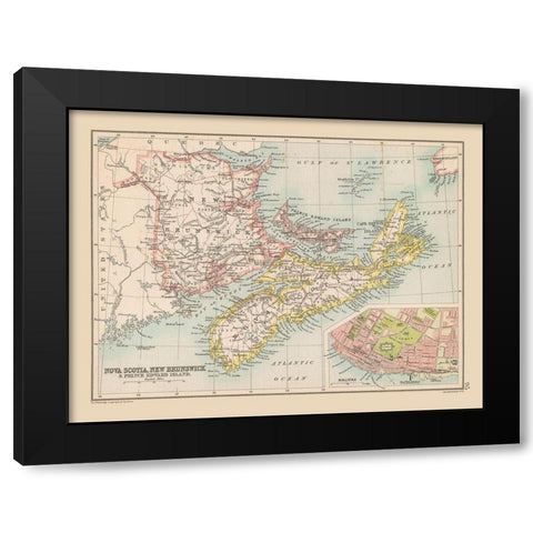 Nova Scotia New Brunswick Canada - Bartholomew Black Modern Wood Framed Art Print by Bartholomew