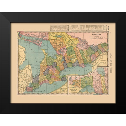 Ontario Canada - Hammond 1910 Black Modern Wood Framed Art Print by Hammond