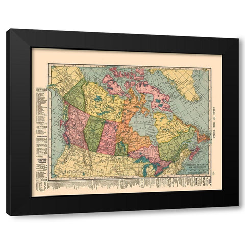 Newfoundland Canada - Hammond 1910 Black Modern Wood Framed Art Print with Double Matting by Hammond
