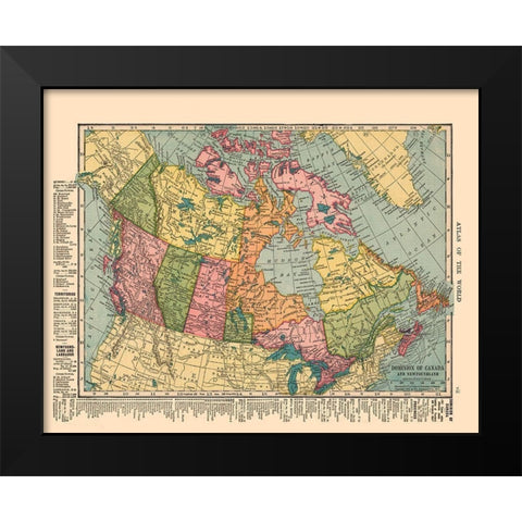 Newfoundland Canada - Hammond 1910 Black Modern Wood Framed Art Print by Hammond